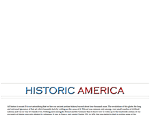 Tablet Screenshot of historicamerica.net